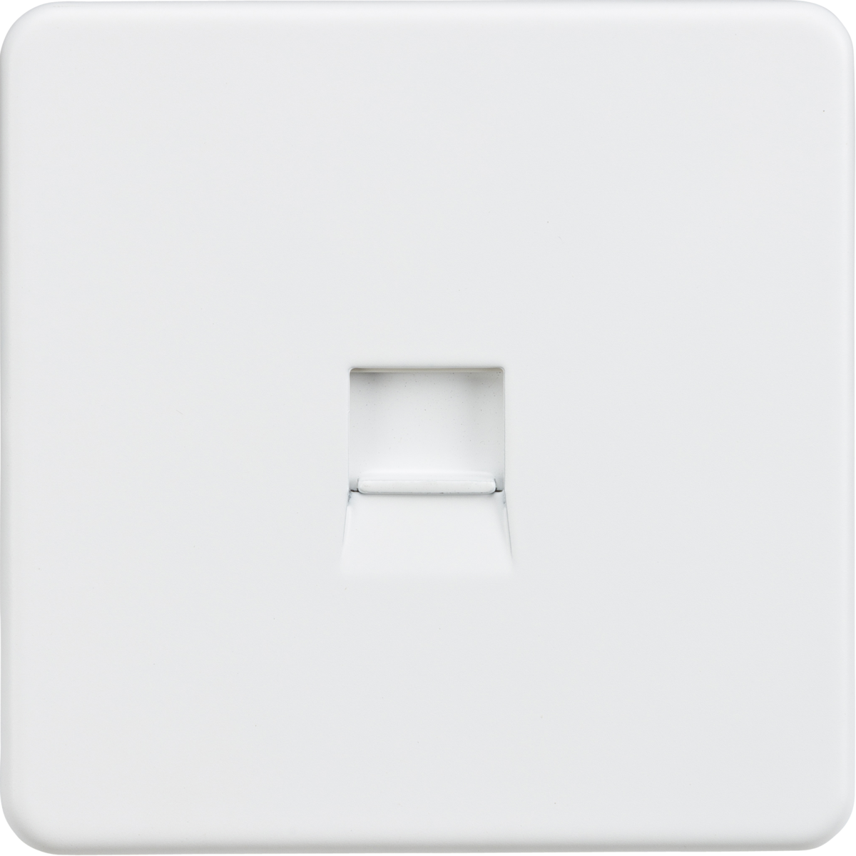 ML Knightsbridge Screwless Telephone Extension Socket - Matt White