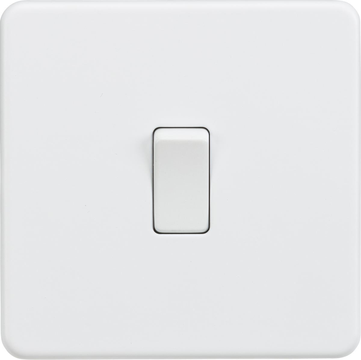 ML Knightsbridge Screwless 20A 1 Gang Double Pole Switch - Matt White