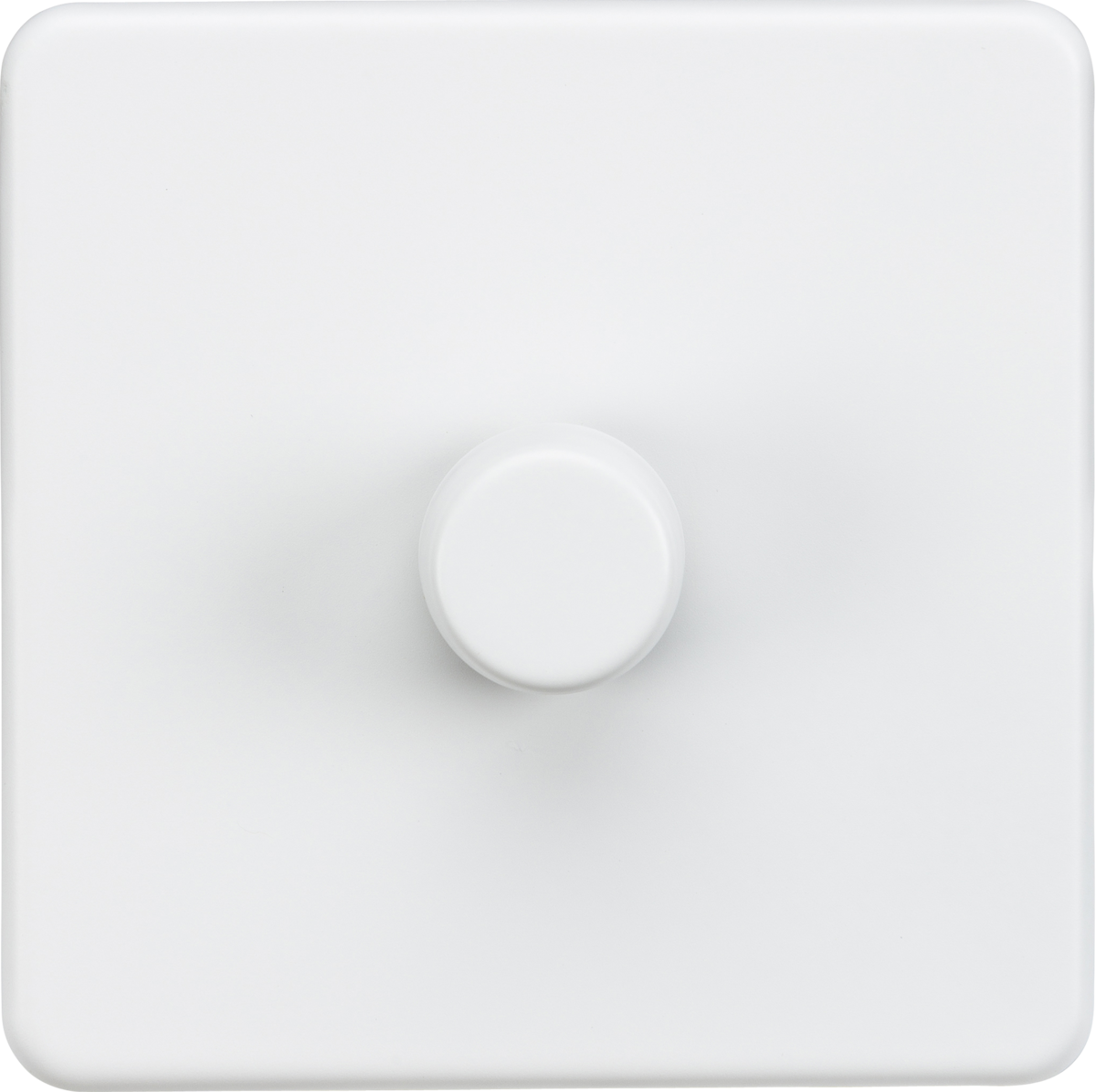 ML Knightsbridge Screwless 1 Gang 2-Way 10-200W (5-150W LED) Trailing Edge Dimmer - Matt White