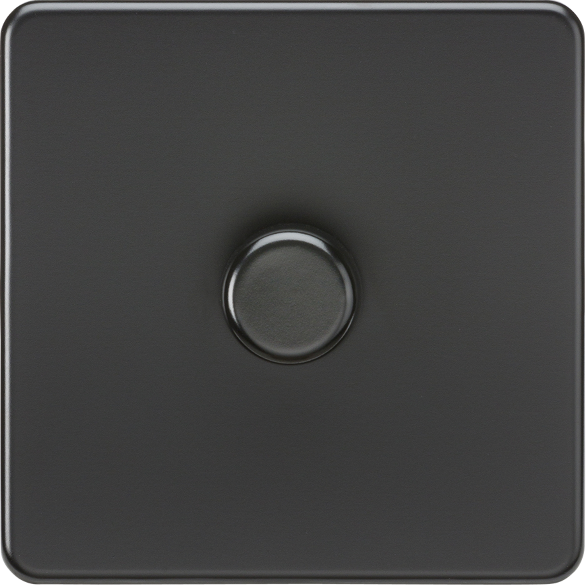 ML Knightsbridge Screwless 1 Gang 2-way 10-200W (5-150W LED) Trailing Edge Dimmer - Matt Black
