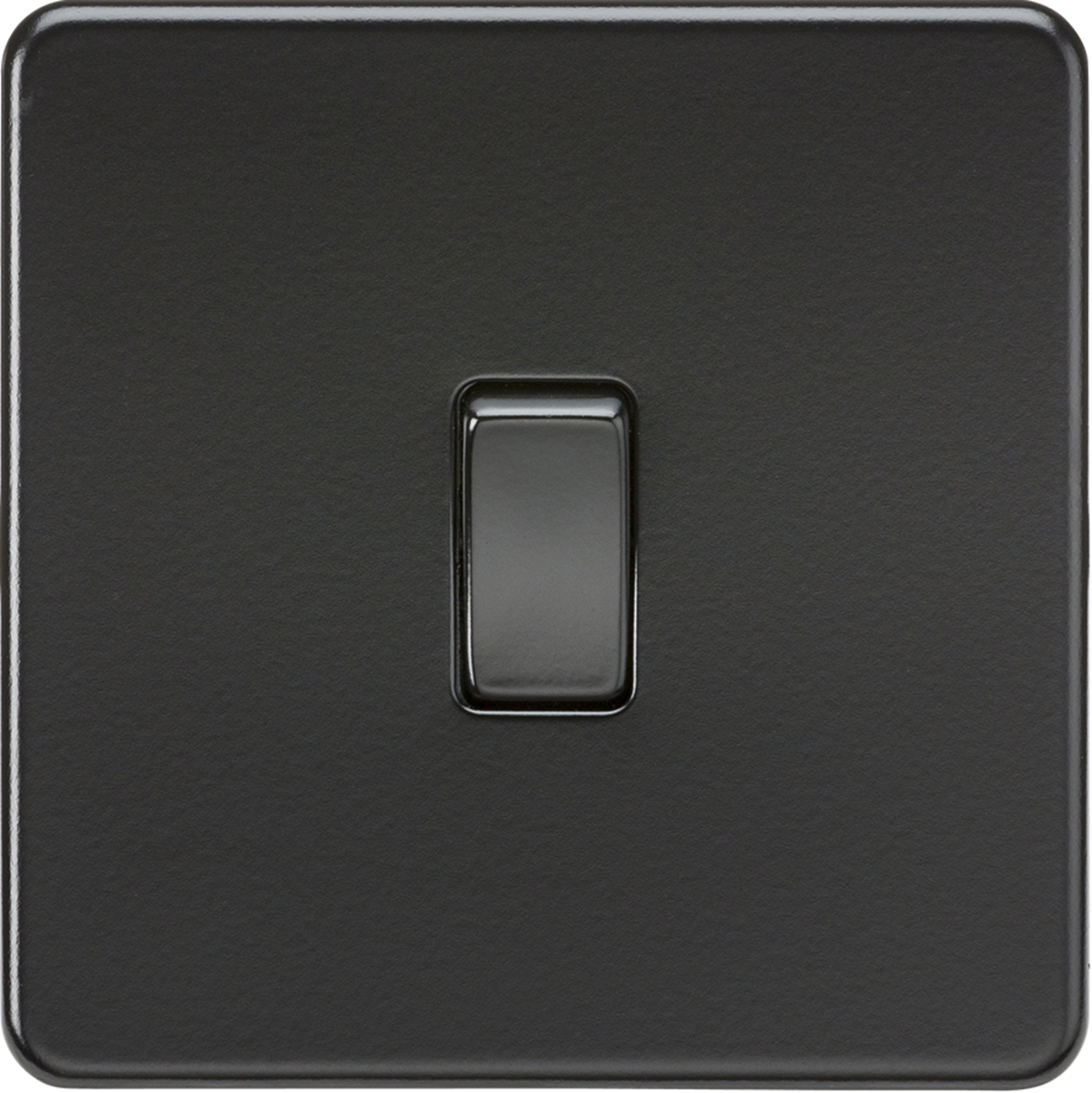 ML Knightsbridge Screwless 20A 1 Gang Double Pole Switch - Matt Black