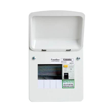 FuseBox 4 Way Garage Consumer Unit with 63A RCD