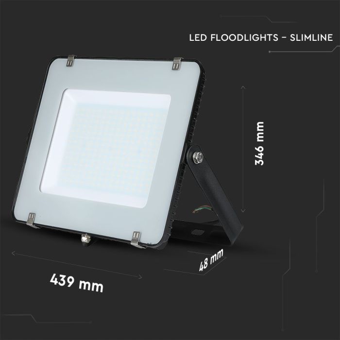 V-Tac 200W LED Floodlight Daylight Samsung Chip  6500K- Black