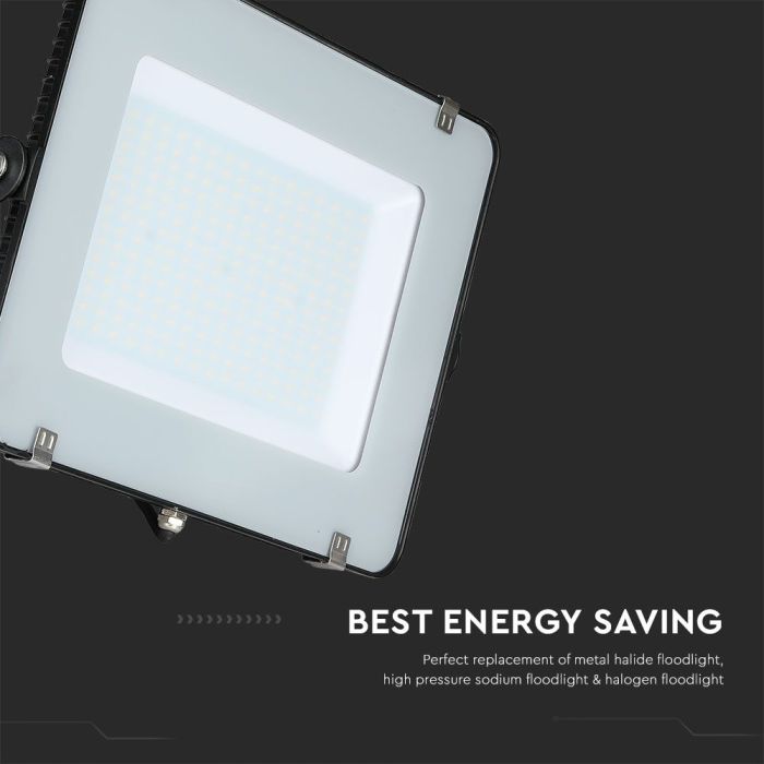 V-Tac 200W LED Floodlight Daylight Samsung Chip  6500K- Black