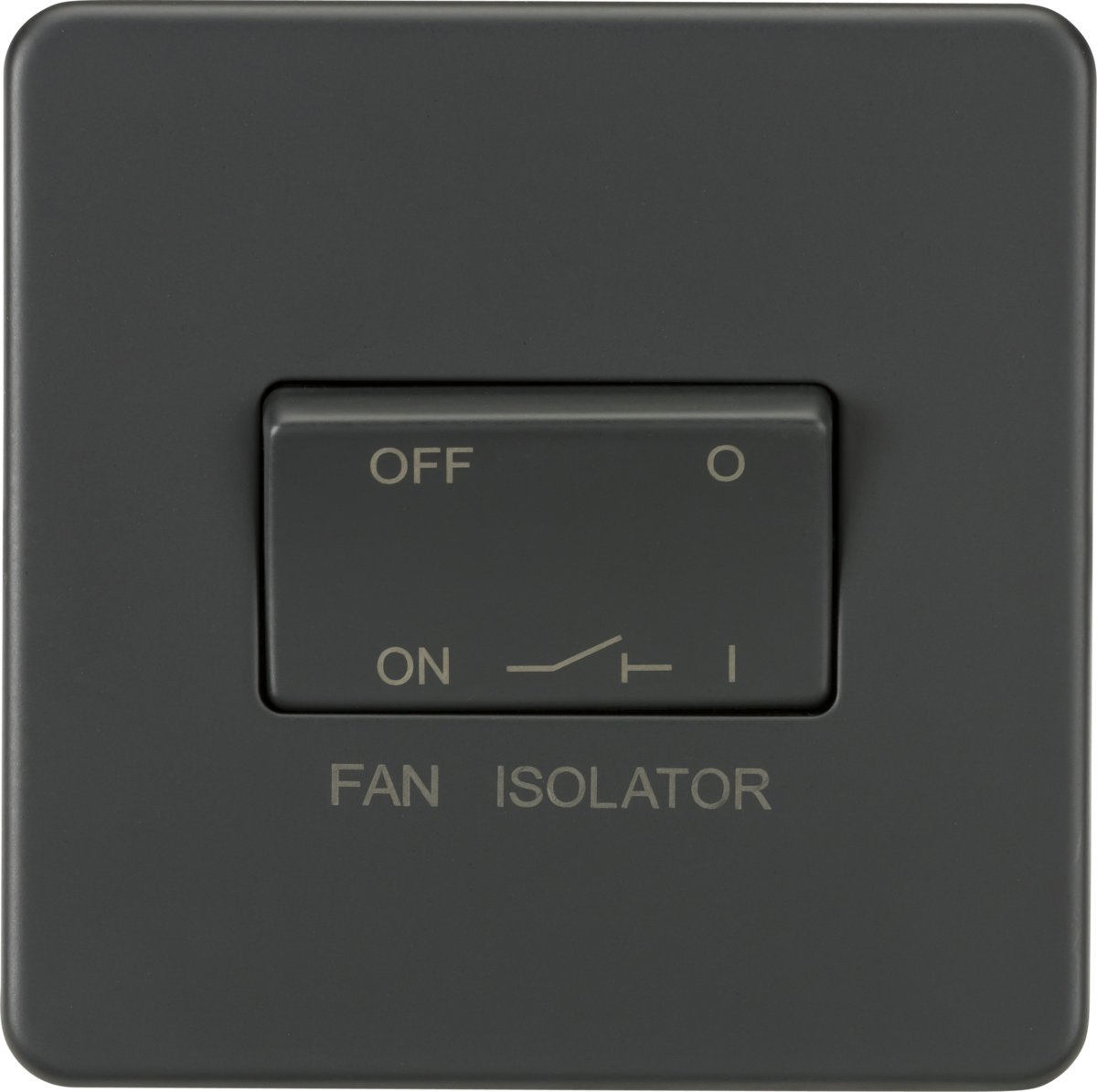 ML Knightsbridge Screwless 10AX 3 Pole Fan Isolator Switch - Anthracite