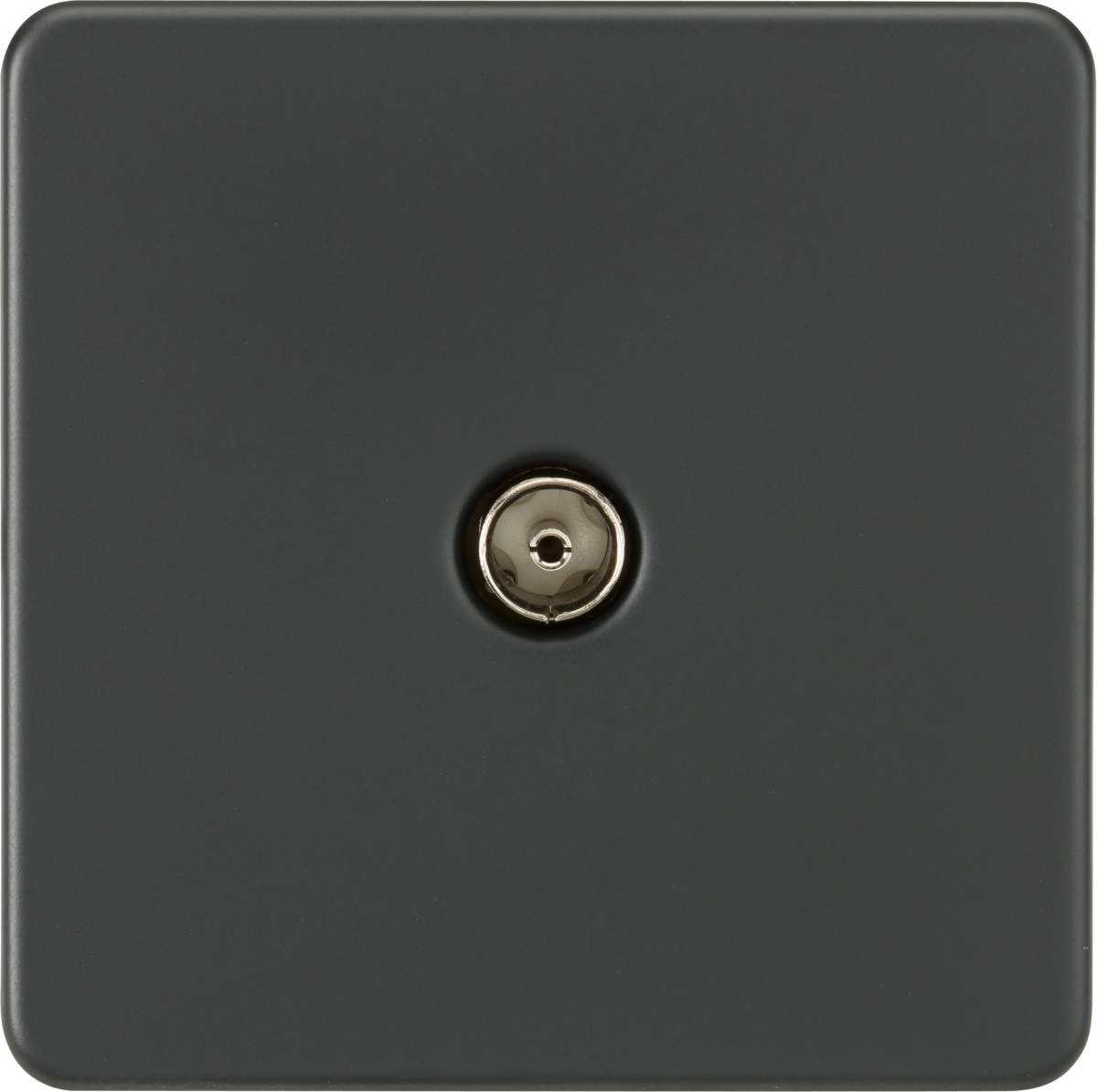 ML Knightsbridge Screwless 1 Gang TV Outlet (non-isolated) - Anthracite