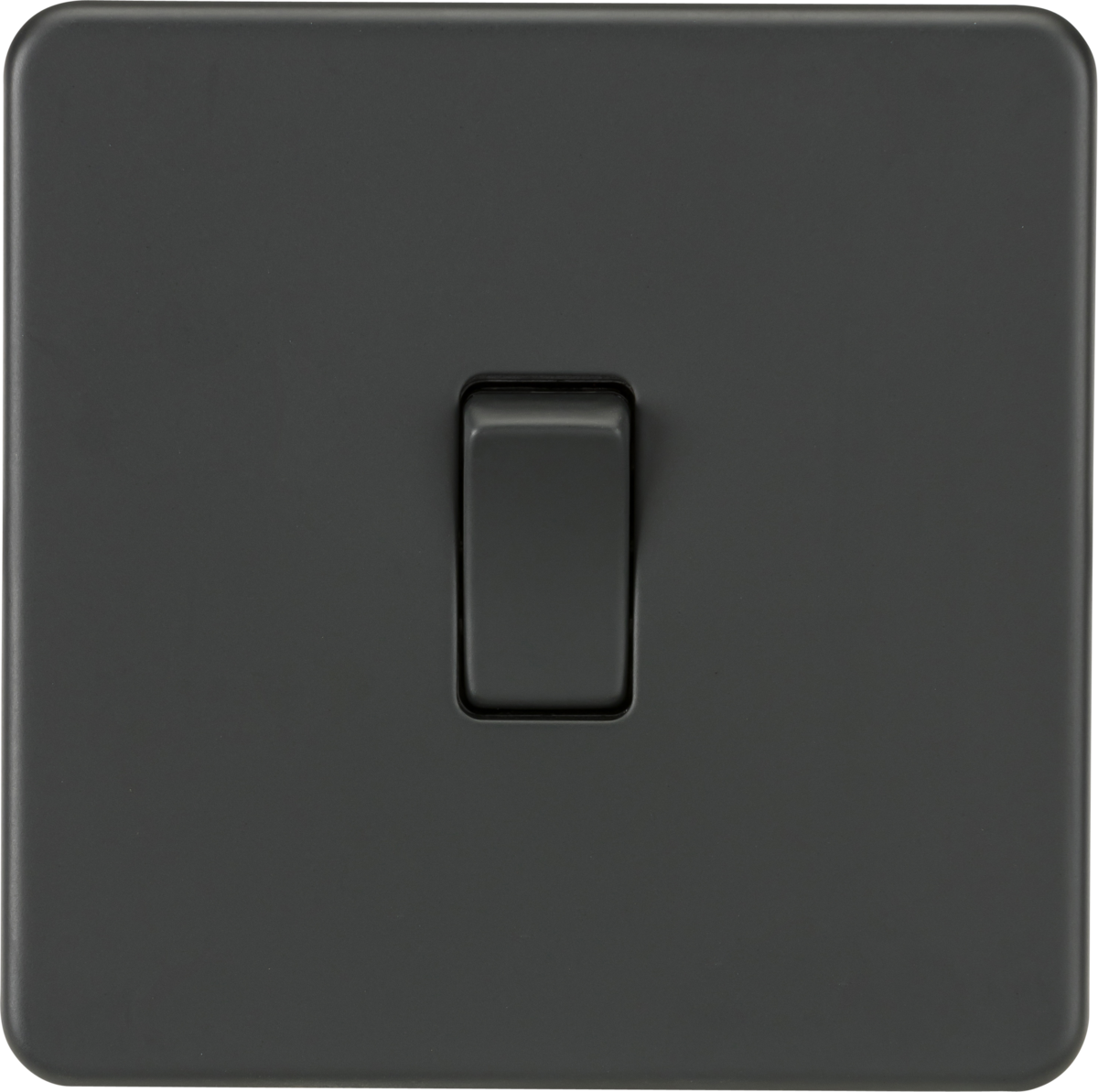 ML Knightsbridge Screwless 10AX 1 Gang 2-Way Light Switch - Anthracite