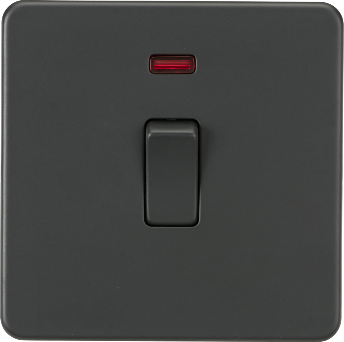 ML Knightsbridge Screwless 20A 1 Gang Double Pole Switch with Neon - Anthracite