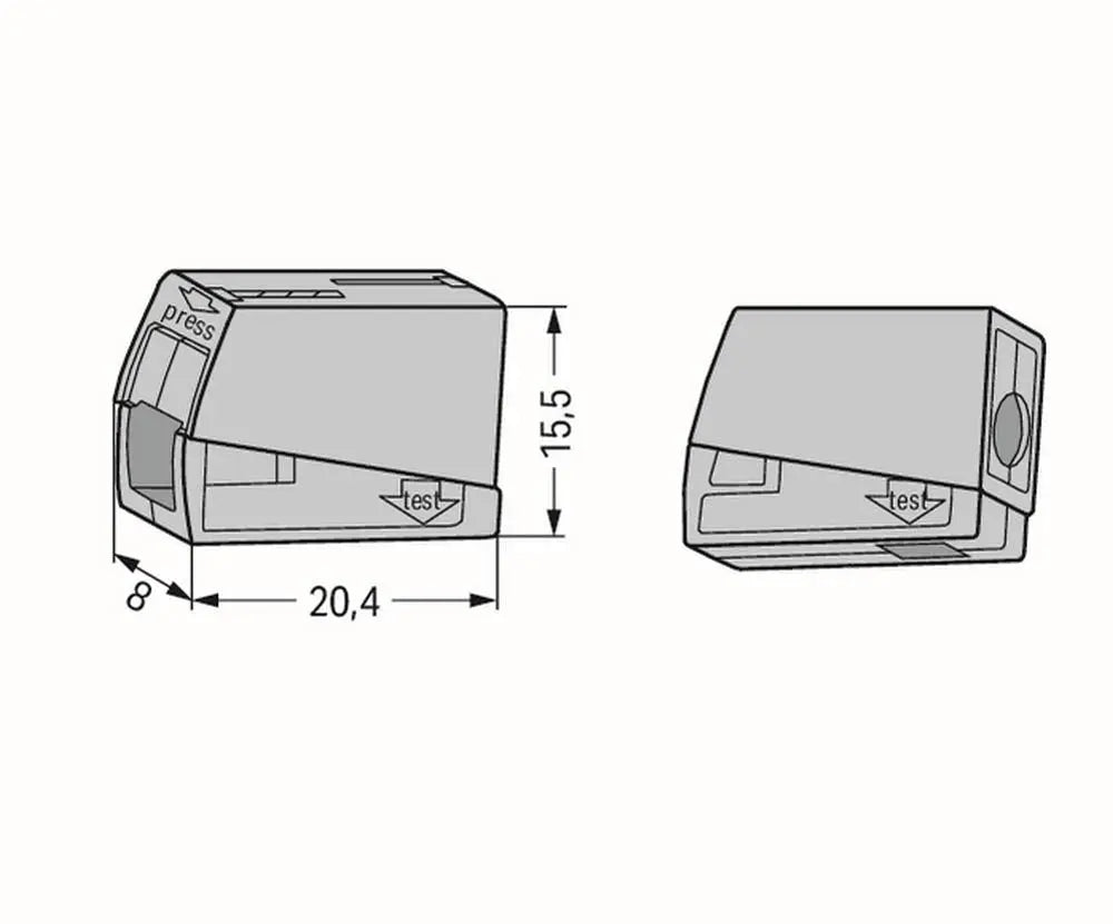 Wago Lighting Connector 2x2.5mm 224-101 (100 Box) WAGO