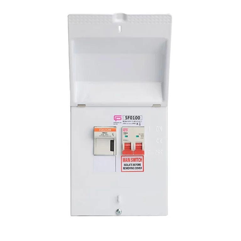 FuseBox Metal 100 Amp Fuse Switch Box with Metal Lid