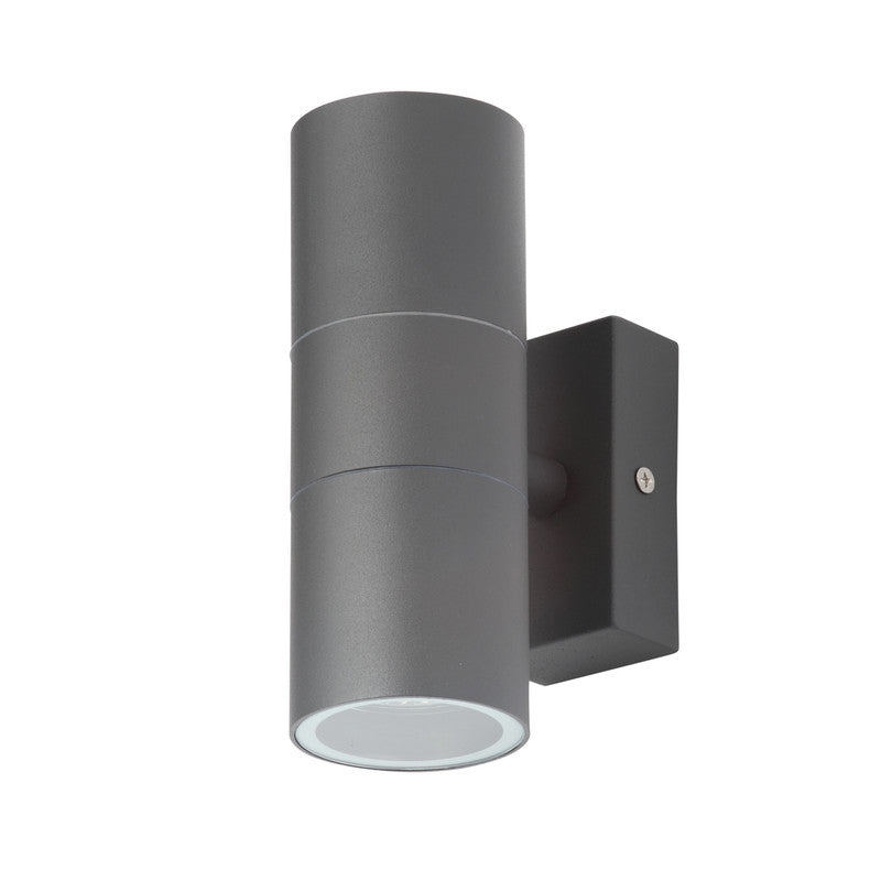 Leto Lighting Up/Down Wall Light Anthracite Grey