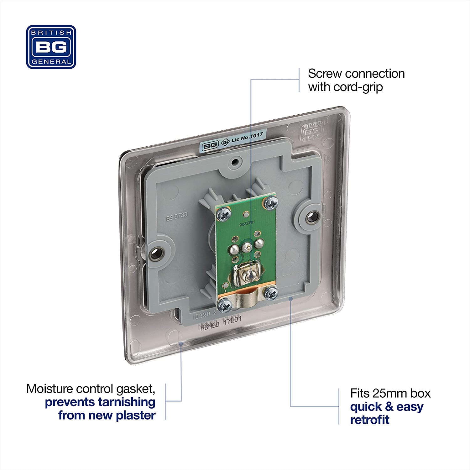 BG Nexus Metal TV Coax Point in Black Nickel - NBN60-01