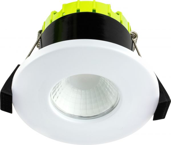 Luceco F Type Integrated Dimmable Fire Rated 6W IP65 Downlight White 600lm - 4000K