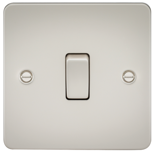 ML Flat Plate 10A 1 Gang 2 Way Switch - Pearl