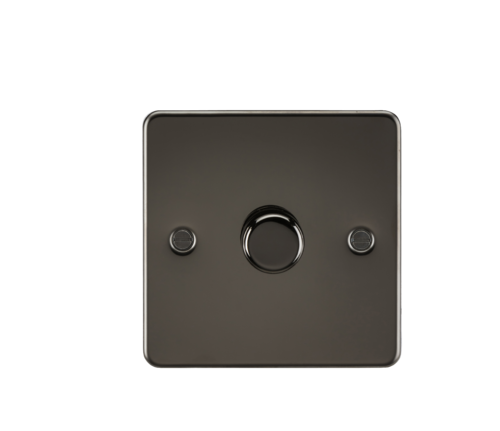 ML Flat Plate 1 Gang 2 way 10-200W (5-150W LED) Trailing Edge Dimmer - Gunmetal