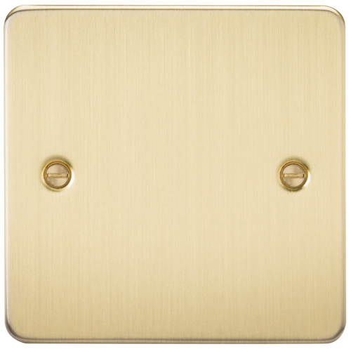 ML Flat Plate 1 Gang Blanking Plate - Brushed Brass