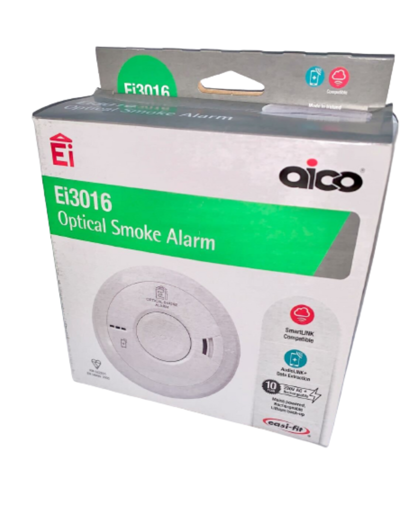 Aico Ei3016 Optical Mains Smoke Alarm Interlinked Backup Battery Smartlink 240V