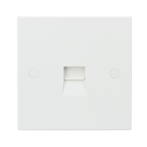 ML Square Edge Telephone Master Socket in White