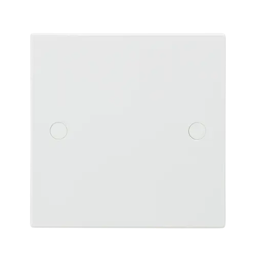 ML Knightsbridge SN8350 Square Edge 1 Gang Blanking Plate in White
