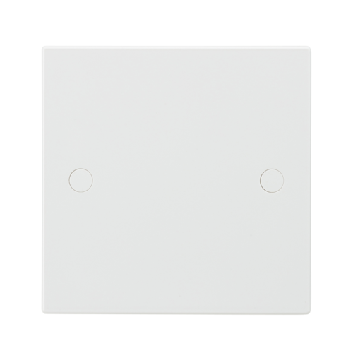 ML Square Edge 1 Gang Blanking Plate in White