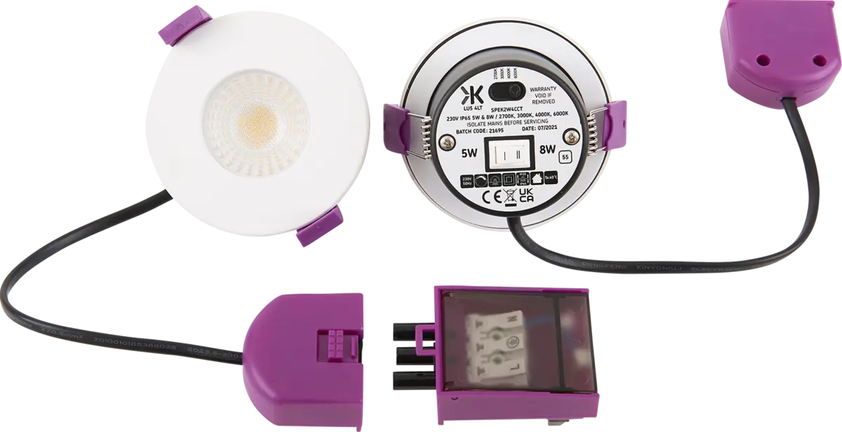 SpektroLED Fire-Rated Downlight – IP65, Adjustable Wattage & CCT (2W/4W, 4 Colour Temps) ML Knightsbridge
