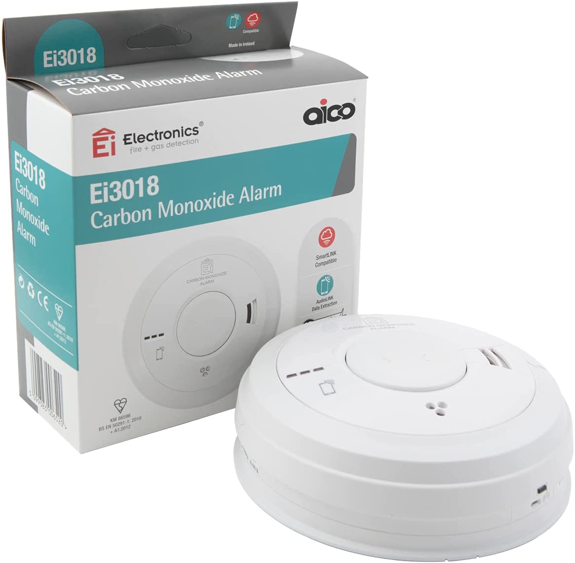 Aico Ei3018 Carbon Monoxide Alarm Interlinked With Battery Backup SmartLink