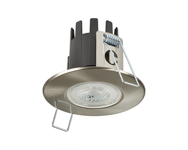 Collingwood H2 Lite 4000K LED Fire Rated Dimmable Downlight with Satin Brushed Steel Bezel (Please Register Online for Full Warranty)
