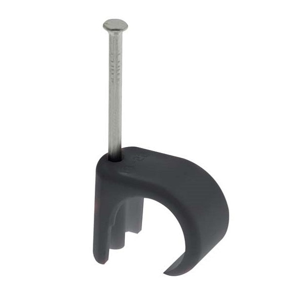 UniCrimp 7-10mm Round Cable Clips - Black (100 Box)