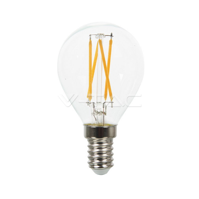 V-TAC 4 Watt E14 LED Golf Ball Bulb (Clear Filament) in Warm White