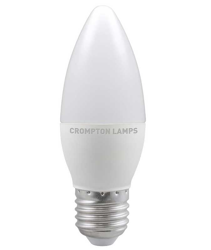 Crompton 5.5 Watt E27 LED Candle Bulb (Frosted) in Daylight