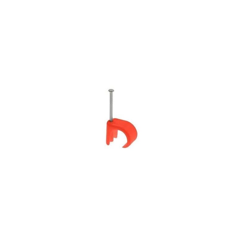 UniCrimp 7-10mm Round Cable Clips - Red (100 Box)