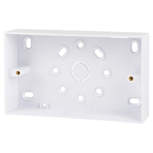 UniVolt 44mm Double Square Edge Conduit/Trunking Pattress